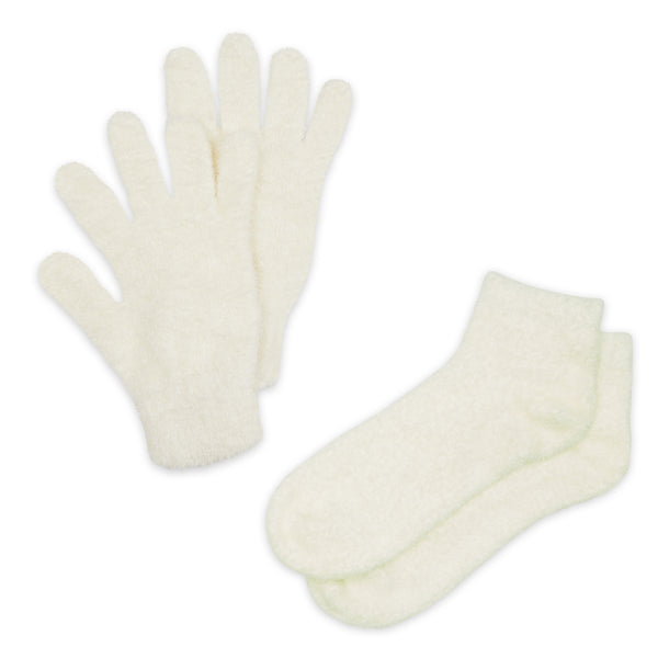 Spa Socks And Gloves Set Aloe Infused Cream