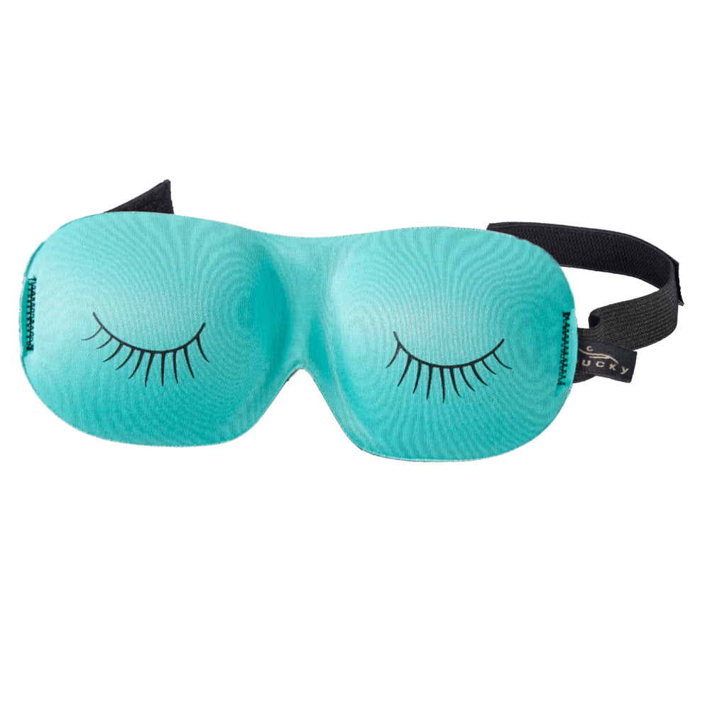 Ultralight Sleep Mask - Aqua Eyelash - Bucky Products Wholesale