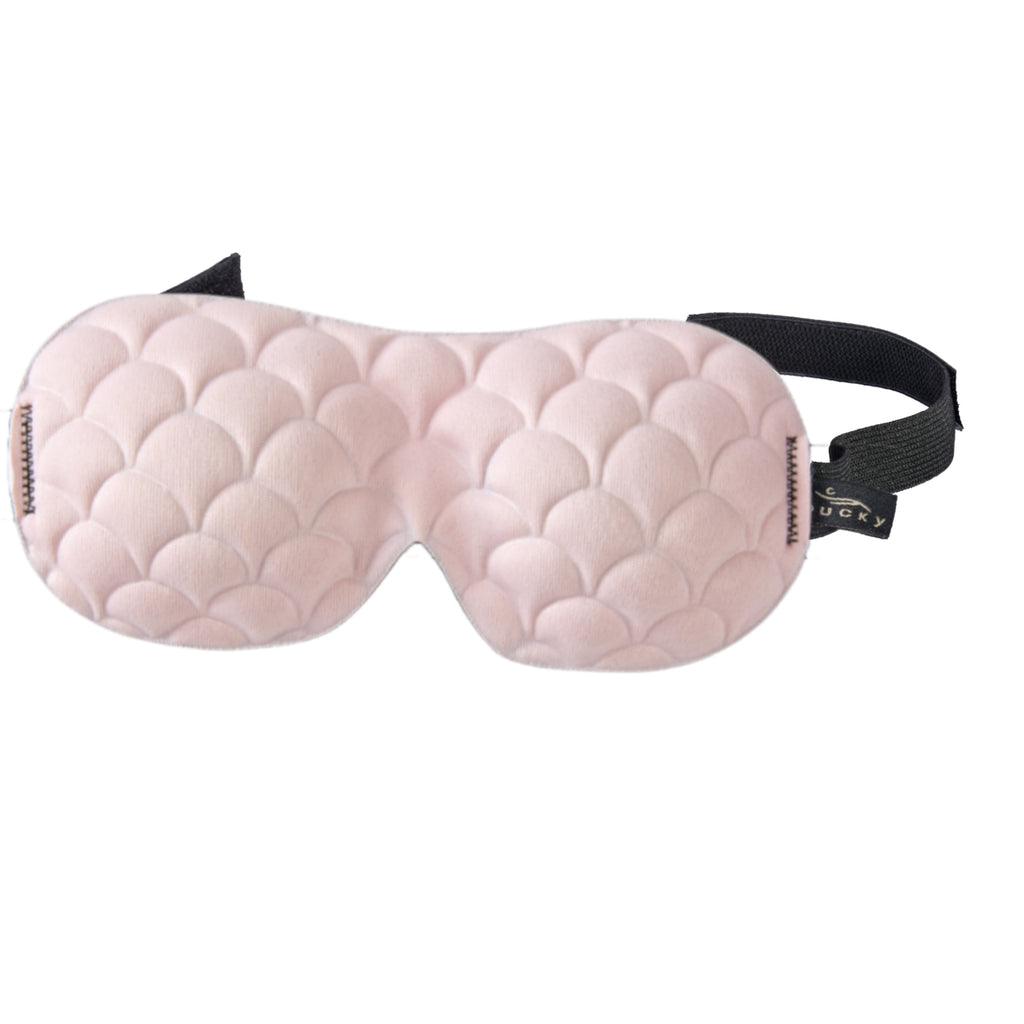 Ultralight Sleep Mask - Pink Scallop - Bucky Products Wholesale