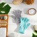 Spa Gloves Set Of 2 - Aloe Infused - Teal/Gray
