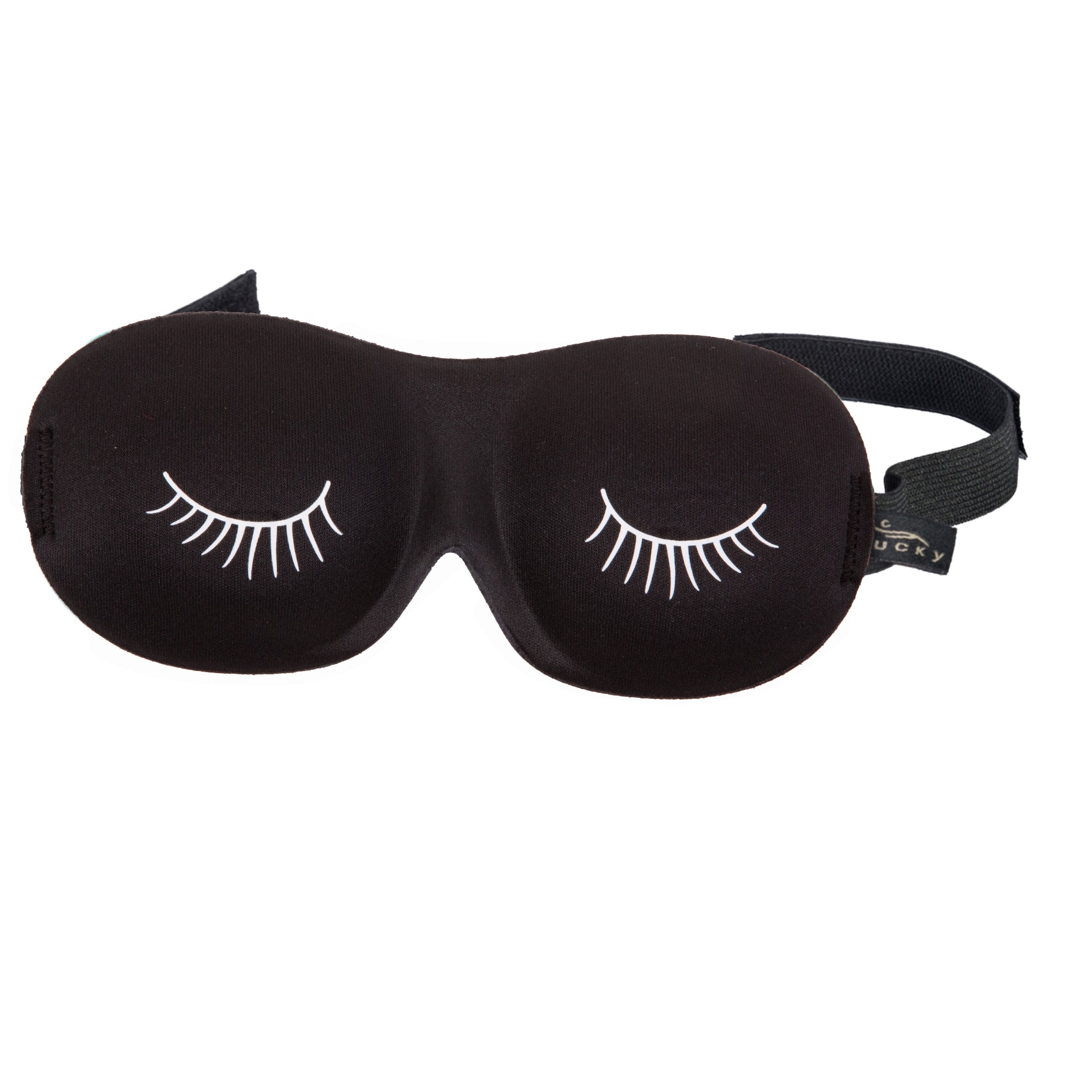 Ultralight Sleep Mask - Black & White Eyelashes